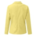 thumbnail image 3 of Women's Business & Leisure Cardigan Collar Jacket - Long-Sleeve Solid Color Single Button Blouse, Yellow, XL, 3 of 3