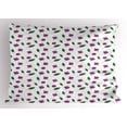 thumbnail image 1 of Vegetables Pillow Sham, Artistic Abstract Design Pattern of Beetroots and Leaves Print, Decorative Standard King Size Printed Pillowcase, 36" X 20", Off White Fuchsia Jade Green, by Ambesonne, 1 of 2