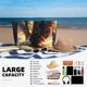 thumbnail image 5 of Disketp Golden Sky Bald Eagle Bolsa de Playa de Gran Capacidad, Bolso Impermeable y a Prueba de Arena para Mujer, Ideal para Playa, Piscina y Natación, 5 of 7