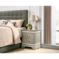 thumbnail image 5 of Louis Philippe 2-Drawer Silver Champagne Nightstand (24"H x 22"W x 16"D), 5 of 5
