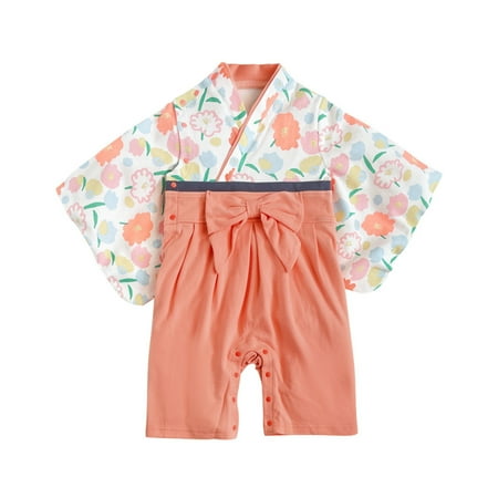 

KI-8jcuD Baby Summer Outfits For Girls Girls Spring Summer Long Sleeve Japanese Kimono Romper Jumpsuit Japanese Style Girls Clothes Size 2T Take Home Outfit For Baby Girl Organic Baby Romper Girl Wi