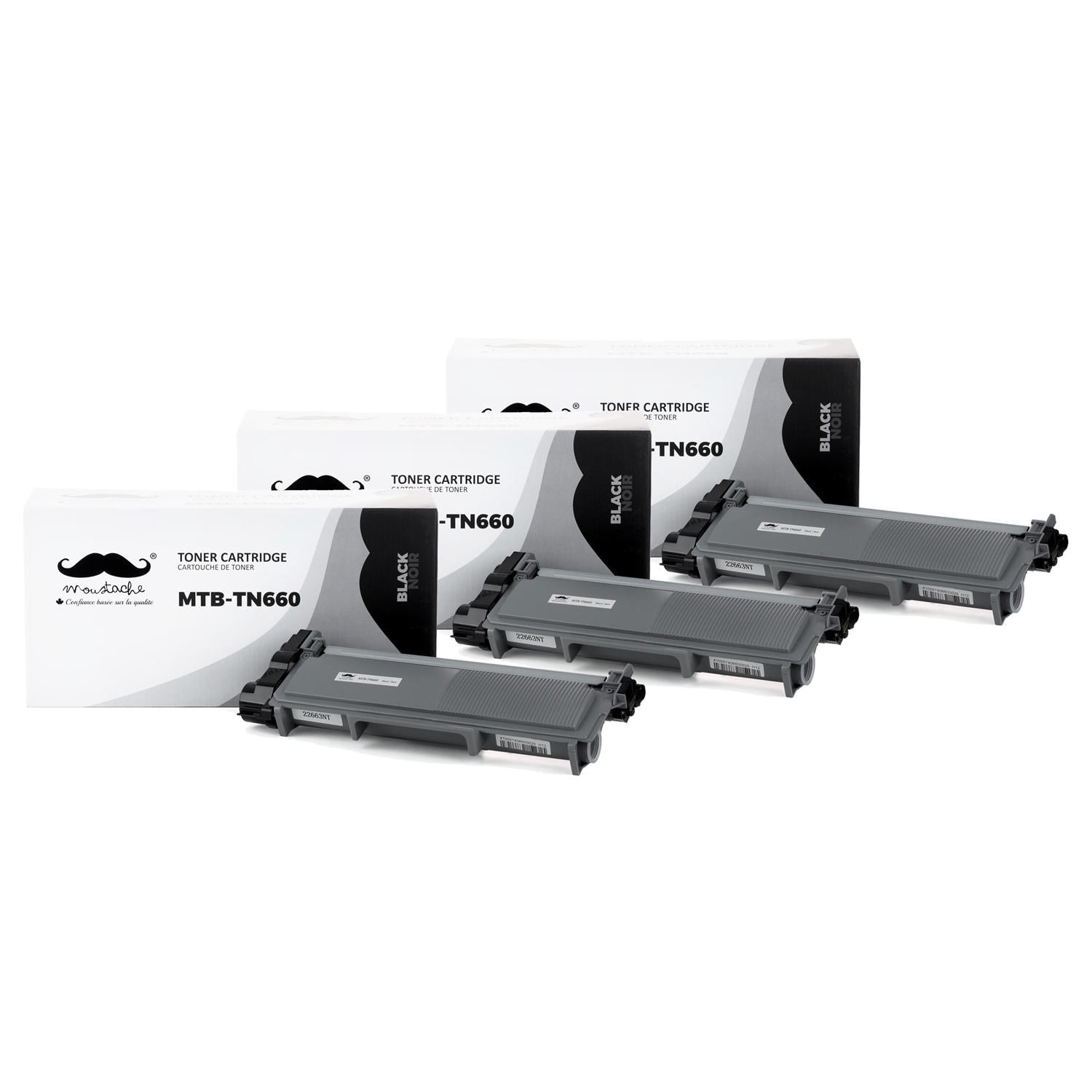 3PK TN660 TN630 Black Toner Cartridge for Brother HL-L2380DW MFC-L2700DW Printer 