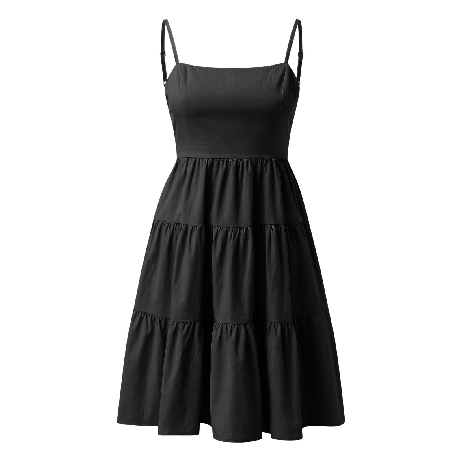 Black tiered dress best sale