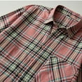 thumbnail image 4 of JLFKNG Summer Shirts For Men Fashion Plaid Printed Tees Lapel Long Sleeve Oversized Breathable Loose Fit Tee Shirts Buttons Up Comfy Mens Clothes, 4 of 4