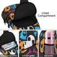 thumbnail image 4 of Sling Backpack,Halloween Colorful Spooky Elements Sling Bag with Water Bottle Holder,Waterproof Sling Bag for Men/Women with Headphone Jack for Hiking,Travel, 4 of 6