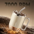 thumbnail image 5 of Daasigwaa Self Stirring Mug - 4-Color Temp Display Magnetic Electric Auto Mixing Stainless Steel Cup with Straw & Lid For Office/Kitchen/ Home/Coffee/Milk- 14.2oz/420ml(Red), 5 of 8