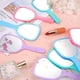 thumbnail image 4 of Espejo de mano de mano Espejo de maquillaje de viaje Espejo cosmético de mano con mango, 16 piezas, 4 colores, 3.15 pulgadas de ancho, 7.09 pulgadas de largo Namotu WRMH-929, 4 of 7