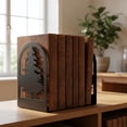 thumbnail image 3 of Unique Bargains Metal Tree Design Book Ends for Shelves Black Tree StyleC 4.7"x3.5"x7.1", 3 of 5