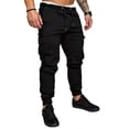 thumbnail image 1 of Mens Slim Fit Work Combat Trousers Cargo Pants with Multi Pockets, 1 of 4