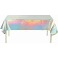 thumbnail image 5 of 2 Packaging Iridescence Plastic Tablecloth, 54 inch x108 inch Rectangular Disposable Party Table Cover, Suitable for Birthday, Graduation, Restaurant, Wedding Decoration Tablecloth, 5 of 6