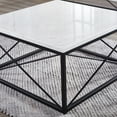 thumbnail image 5 of Steve Silver Skyler White Marble Top Square Cocktail Table, 5 of 7
