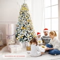 thumbnail image 5 of Gymax 7.5ft Snow Flocked Hinged Artificial Christmas Tree Unlit Holiday Decor, 5 of 9