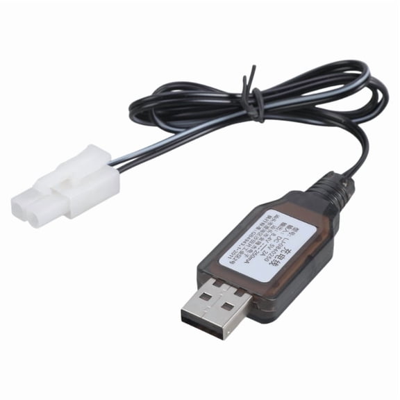 USB Charger Cable for 8.4V Ni MH Ni CD RC Car Batteries With Overcharge Protections and LED Indicators Power Cord