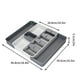 thumbnail image 3 of Organizador de cajones para cubiertos de cocina, bandeja extensible, soporte ajustable para cubiertos, organizador de cubiertos, cuchillos, almacenamiento para el hogar, organización y almacenamiento,, 3 of 7