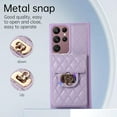 thumbnail image 5 of Phone Case for Samsung Galaxy S23 Ultra 5G Wallet Cover with Credit Card Holder Shoulder Crossbody Strap Long Lanyard Leather Cell Accessories S23Ultra 23S S 23 23Ultra 6.8 inch Women Purple, 5 of 15