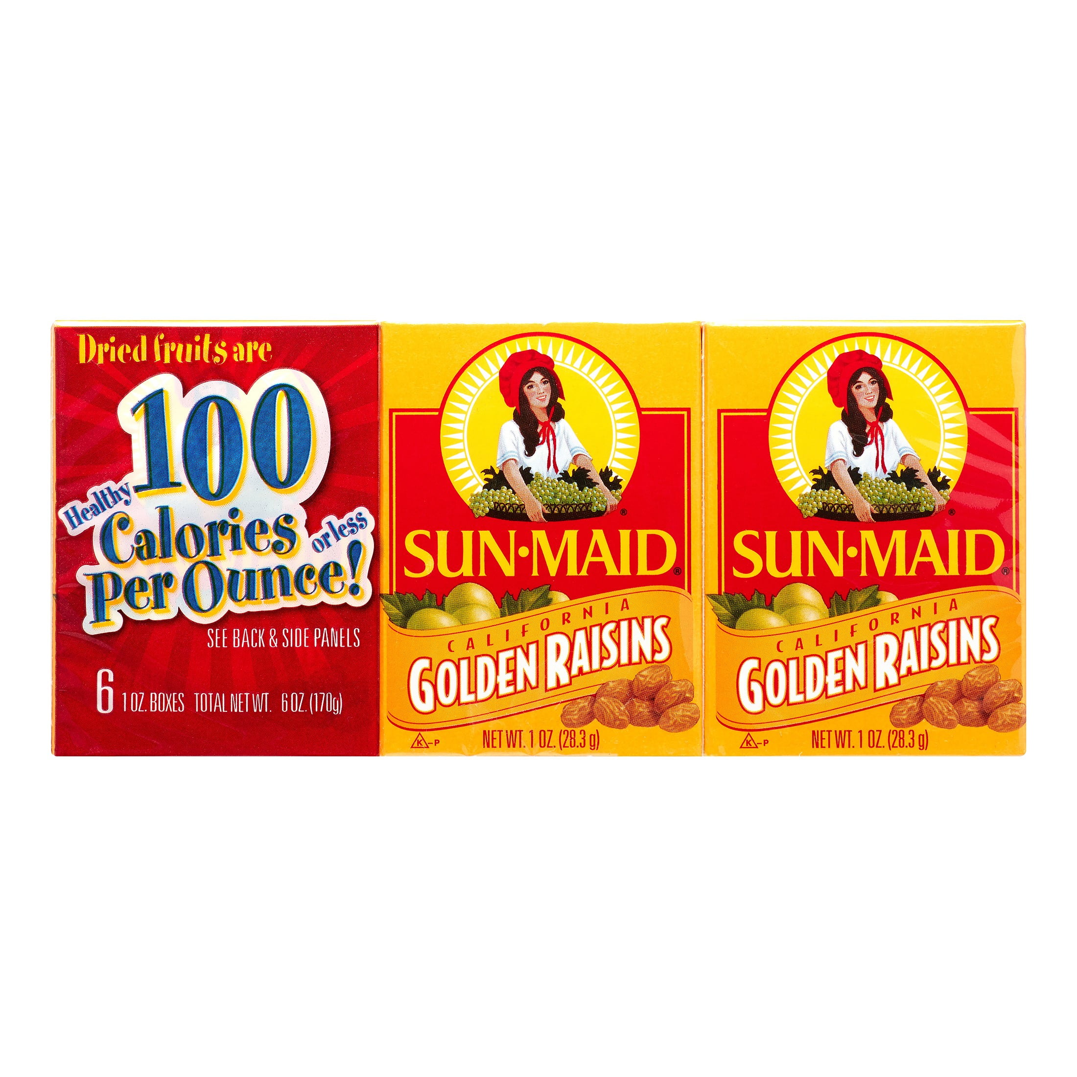 Sun Maid California Golden Raisins (1 Ounce), 6 Count Boxes Walmart