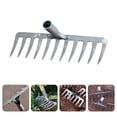 thumbnail image 4 of 1Pc Plowing Grass Rake Agricultural Rake Farm Implement Gardening Tool (Silver), 4 of 7