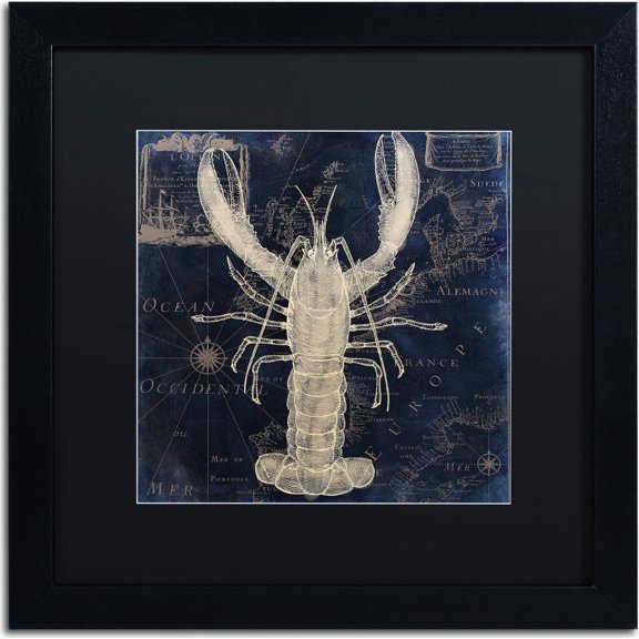 Trademark Fine Art "Maritime Blues II" Canvas Art by Color Bakery, Black Matte, Black Frame