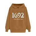 thumbnail image 4 of ICHUANYI despejar la camiseta de la mujer con sombrero relajado ropa de deporte de moda de otoño ropa casual con mangas largas con especias de calabaza con café con sombrero con una camiseta impreso ICHUANYI WER202308170127, 4 of 7