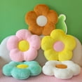 thumbnail image 3 of Cojín de piel de conejo con forma de flor, para sofá de oficina, silla, cojín para estudiantes, cojín de pétalos para futón, cojín de girasol, 3 of 6
