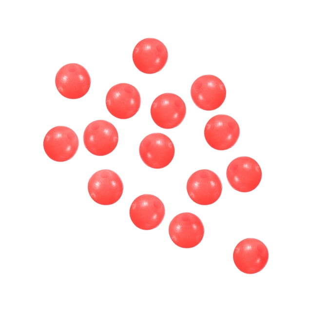 Unique Bargains 6mm Rond en Plastique Lumineux Lueur Pêche Perles Tacle Outil Rouge 200 Pièces
