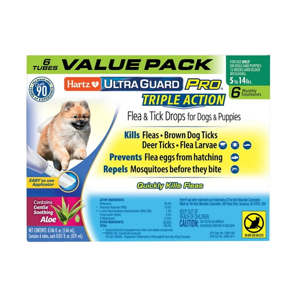 Tratamiento Tópico para Pulgas y Garrapatas Hartz UltraGuard Pro 2.3-6.4 kg