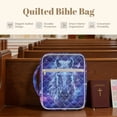 thumbnail image 6 of Xoenoiee Horse Butterfly Galaxy Pattern Bible Cover Case for Women Men Quilted Bible Carrying Case Church Bag with Handle and Pocket, Protective Scripture Book Cover Organizer Bible Study Supplies, 6 of 7