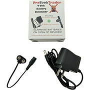 9v Battery Eliminator (9v DC Adapter & Battery Eliminator) - Replace Your 9-Volt Batteries with Wall Power Supply