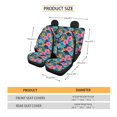 thumbnail image 7 of Qpednta Tropical Hibiscus Auto Seat Covers Full Set 4 Pack Vehicle Seat Protector Front and Rear Split Bench for Cars Easy to Install Cover Set Universal for Cars Truck SUV Van, 7 of 7