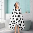 thumbnail image 6 of White and Black Of Leopard Print Hooded Bath Towel，60"x35" for Ages 3 To 12 Kids, Quick Dry Lightweight Soft Microfiber Hood Beach Towel Cover Up for Kids, 6 of 7