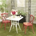 thumbnail image 3 of DecMode 19"W, 35"H Metal Farmhouse Outdoor Dining Chair, Red, 2-Piece, 3 of 10
