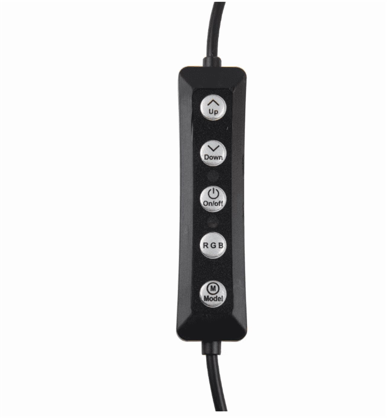 LED Ring Light 8-Inch Color-Changing, Dimmable with Adjustable Tripod Stand and Remote, Multi-Color Modes