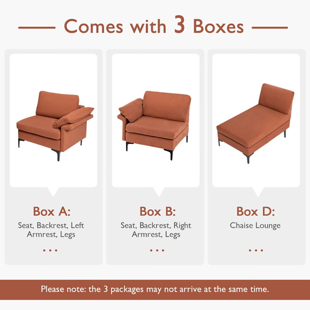 Finihen L-shaped Sectional Sofa Couch, Convertible Sectional Sofa, Extra Large Modular L-shaped Sectional Sofa with Reversible Chaise for 4-5 People, for Living Room, Rust Red Finihen L-shaped Sectional Sofa Couch, Convertible Sectional Sofa, Extra Large Modular L-shaped Sectional Sofa with Reversible Chaise for 4-5 People, for Living Room, Rust Red