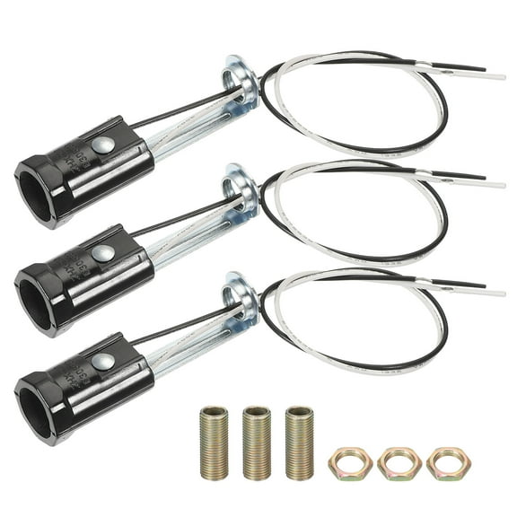Uxcell Candelabra Base Lamp Holder Light Socket, 3pcs UL Listed Keyless E12 Bulb Socket, 2.8"
