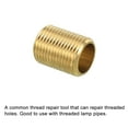 Uxcell M12 Lamp Pipe 15mm Long Threaded Hollow Tube Adapter Brass ...