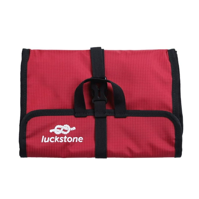 Bolsa organizadora de equipo profesional para escalada con mosquetones y bolsa de viaje rojo