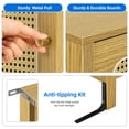 thumbnail image 5 of Uforic Sideboard Buffet with Rattan Doors, Kitchen Storage Cabinet with Drawer & Adjustable Shelf, Natural, 5 of 10