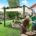 thumbnail image 2 of ALEKO PERGWT Aluminium Extérieur 9 x 9 Pi Canopée Treillis de Raisin Pergola, Blanc, 2 of 10