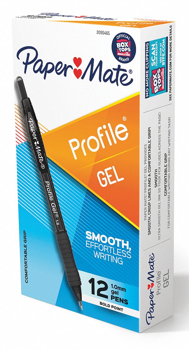 Paper Mate Gel Pens,Textured,Plastic,PK12 2095465