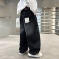 thumbnail image 6 of Kids Trousers Casual Girls Pants Wide Leg Jeans Loose Straight Washed Loose High Washed Denim Pants Kids Bottoms Streetwear, 6 of 7