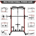 thumbnail image 3 of VIBESPARK Smith Machine Squat Rack, All-in-One Power Rack Cage with LAT-Pull Down System & Cable Machine, Power Cage with Barbell Bar, Weight Storage and More Attachment for Home Gym Workout, 3 of 8