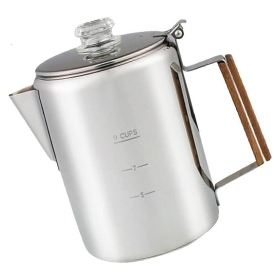 Yammee 9 Cup Coffee Percolator Stainless Steel Coffee Maker for Camping and Home Use