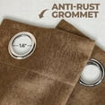 thumbnail image 3 of Superior Senna Blackout Curtains Set of 2, Grommet Header Curtain Panel Pair, Brown, 52"W x 108"L, 3 of 11