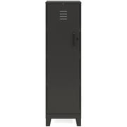 Space Solutions 53.38"H 4 Shelf Metal Storage Locker Cabinet 3" Riser Legs Black
