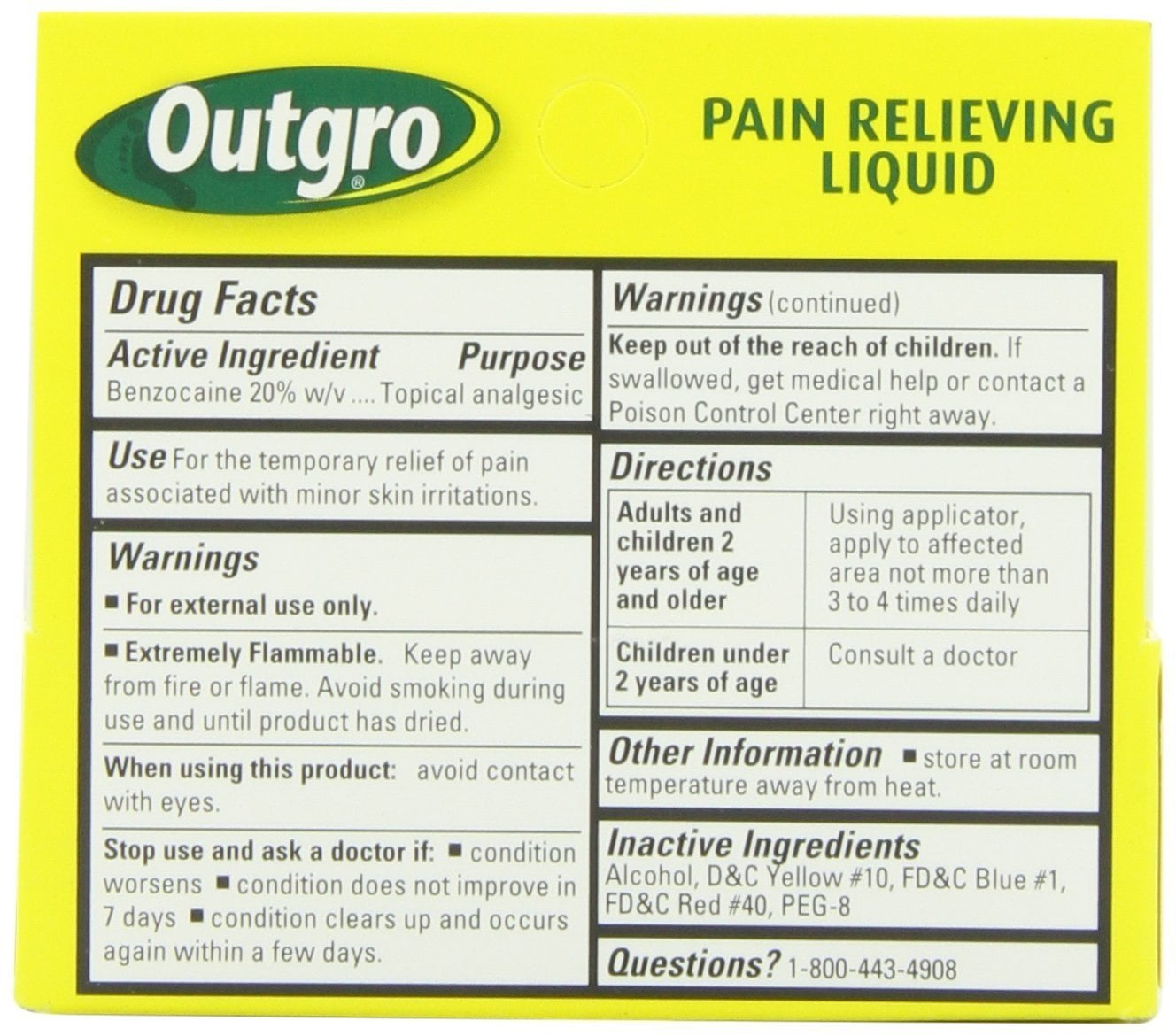 Outgro Pain Relieving Liquid, 0.31 Fl 