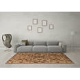 thumbnail image 3 of Ahgly Company Indoor Round Oriental Brown Industrial Area Rugs, 4' Round, 3 of 4