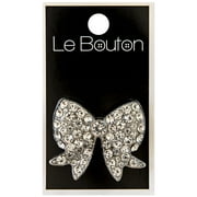 Le Bouton Silver 1 5/8" Large Gem Bow Shank Button