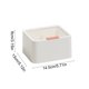 thumbnail image 3 of Caja de almacenamiento de maquillaje con tapa, a prueba de polvo, hisopo desmaquillante, almacenamiento de lápiz labial de escritorio, compartimento doble, caja de almacenamiento de clasificación misc, 3 of 6