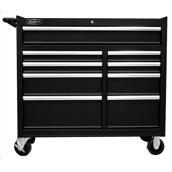 Homak Manufacturing 41 Inch Pro Ii 9-Drawer Roller Cabinet Black