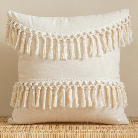 TopLLC Pillows, Bed Pillows, Boho Throw Pillow Covers 17.7x17.7 Of Decorative Cushion Case Striped Pillows Cover Chenille Pillow Cases Pillowcase For Sofa Couch Bed pillowcase pillowcase